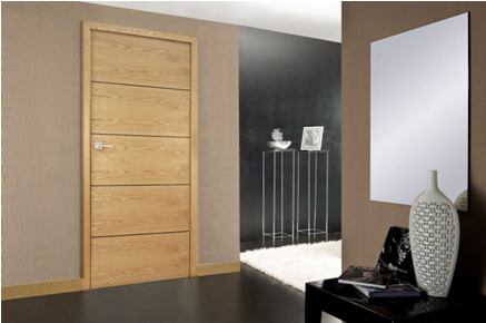 Internal Oak Door with Wenge Inlays