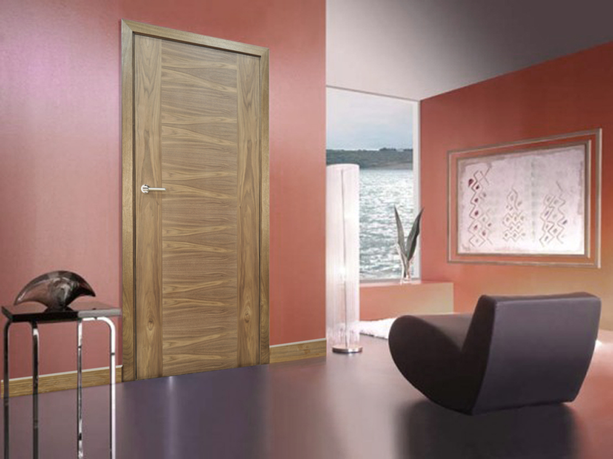 Modern Internal Walnut Bespoke Door