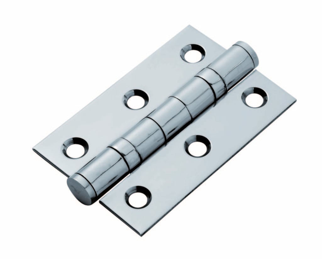 Types of door hinges - Ball bearing cabinet hinge for light loads in polished chrome