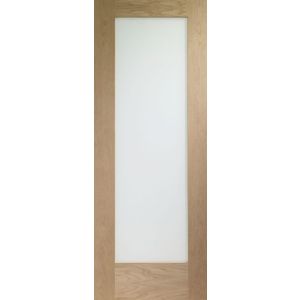 Pattern 10 Oak Clear Glazed Door