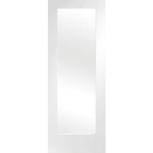 Pattern 10 White Clear Glazed Door