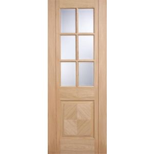 Barcelona Oak Prefinished Glazed Door