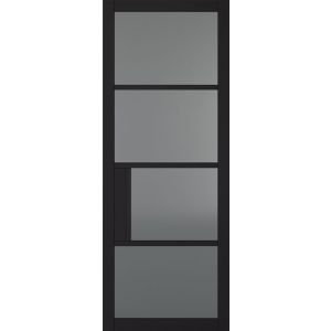 Chelsea Black Primed Tinted Glazed Door