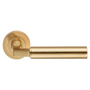 Colours EUL040 Amiata Lever on rose handle in satin brass