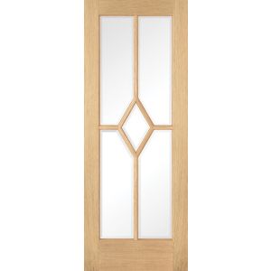 Reims Oak Prefinished Glazed Door