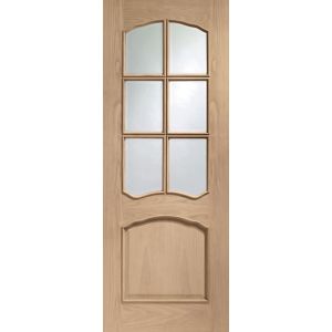 Riviera Oak Prefinished Glazed Door