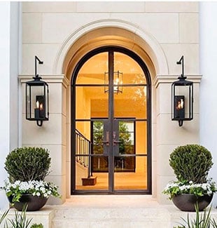 Steel exterior french door