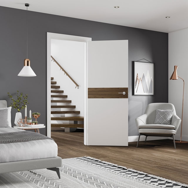 Fusion Collection - Asti White/Walnut Internal Door