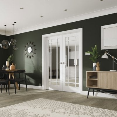 Cheshire White Primed Rebated Pair