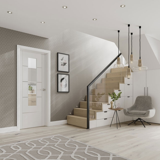 Portici White Prefinished Internal Door